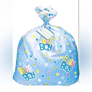 5for$10 Extra-Large Blue Polka Dots Gift Bag for Baby Shower - 44" × 36" Boy